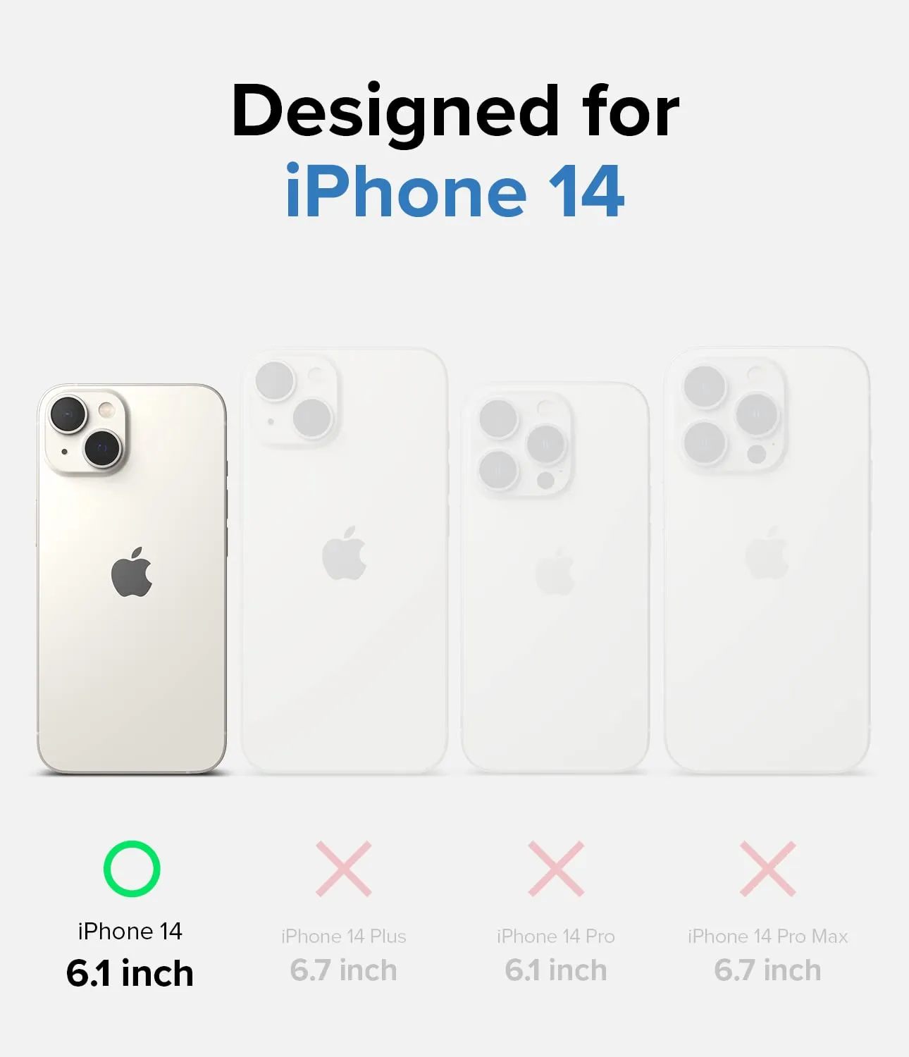 Apple iPhone 14 Back Cover Case | Fusion - Matte Clear