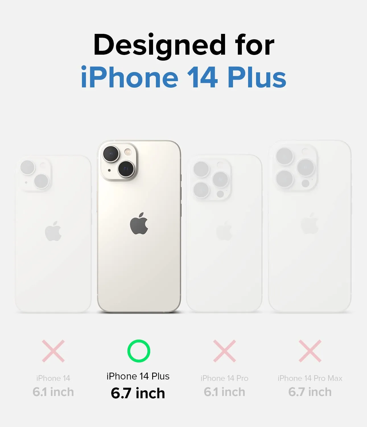 Apple iPhone 14 Plus Back Cover Case | Air  - Clear