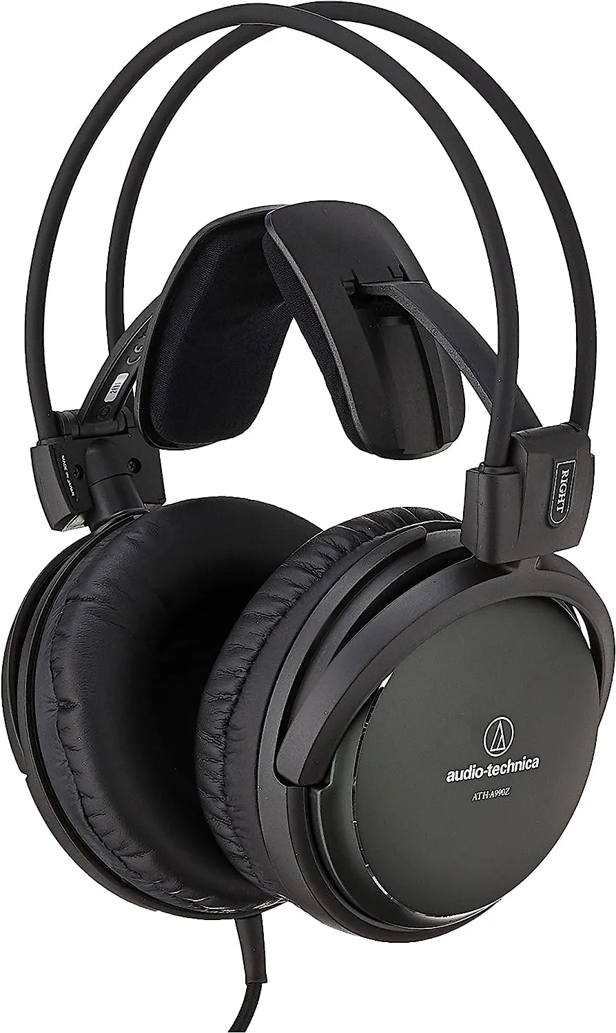 Audio-Technica ATH-A990Z Art Monitor Closed-Back Dynamic Headphone, Black