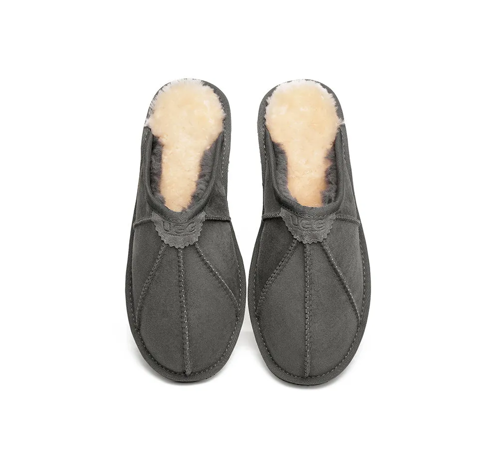 AUSTRALIAN SHEPHERD® UGG Men Sheepskin Wool Scuff Slippers Rafael