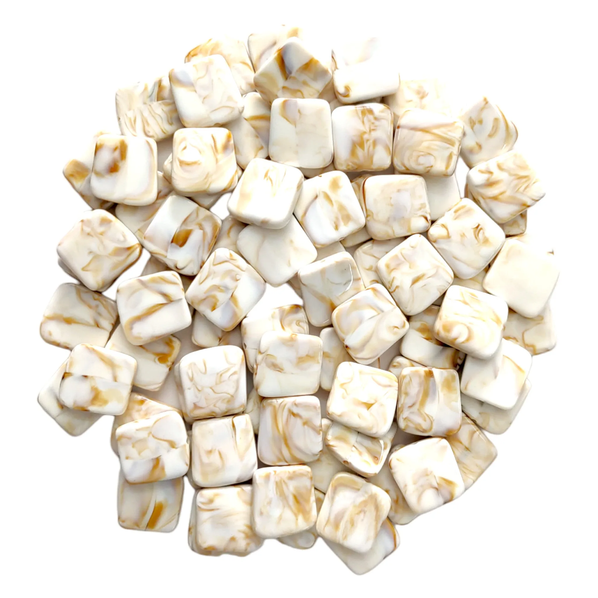Beige Burnt Marble Biscuit Resin Squares - Ideal for Crafts & Decor! #ResinArt