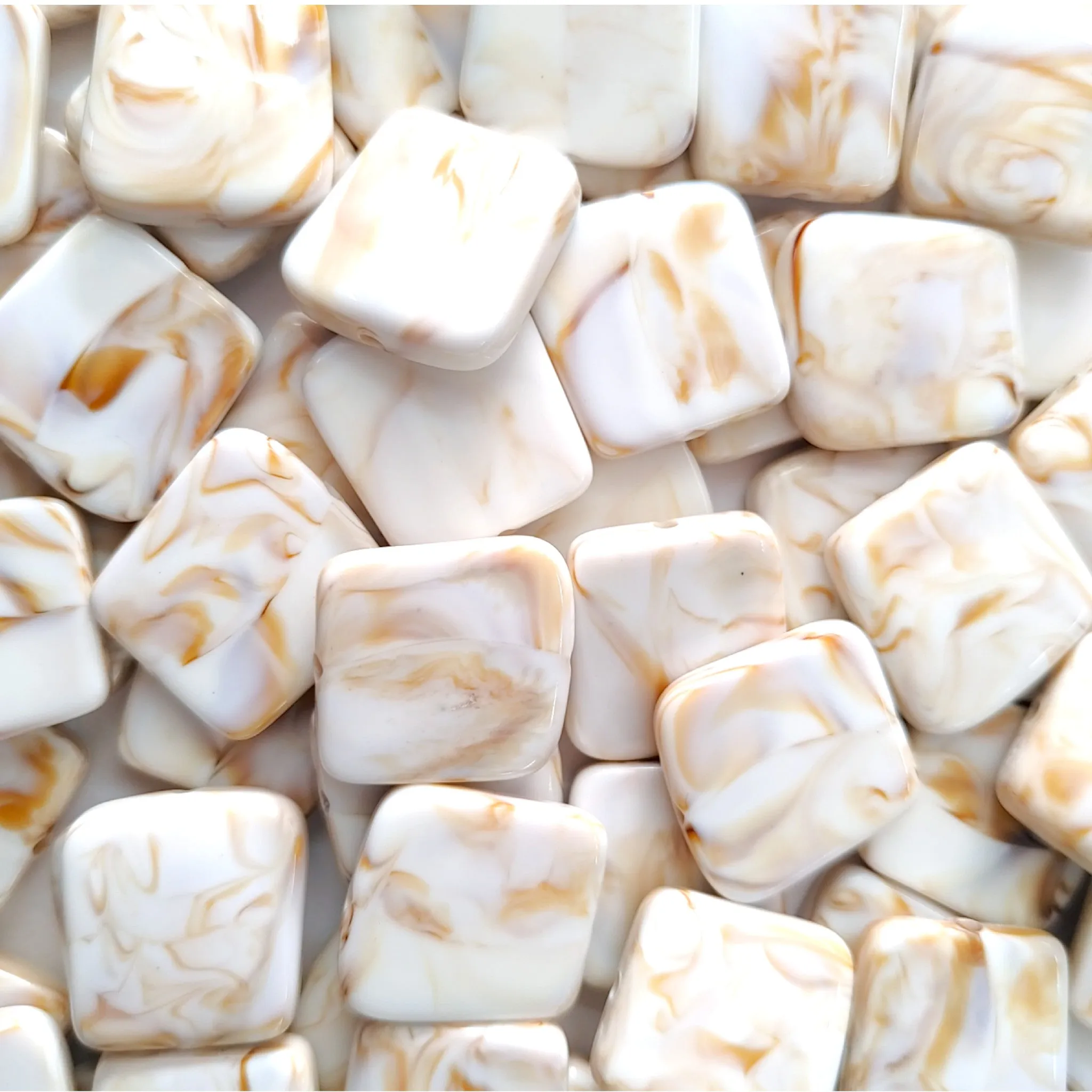 Beige Burnt Marble Biscuit Resin Squares - Ideal for Crafts & Decor! #ResinArt