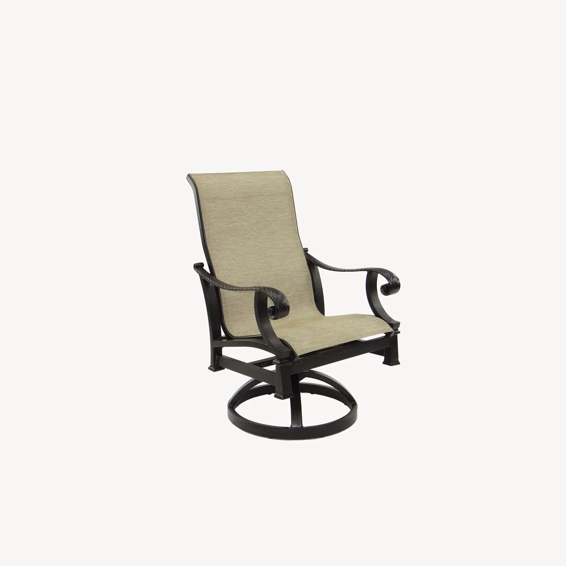 Bellagio Sling Outdoor Dining Set for 10 with Fire Table By Castelle