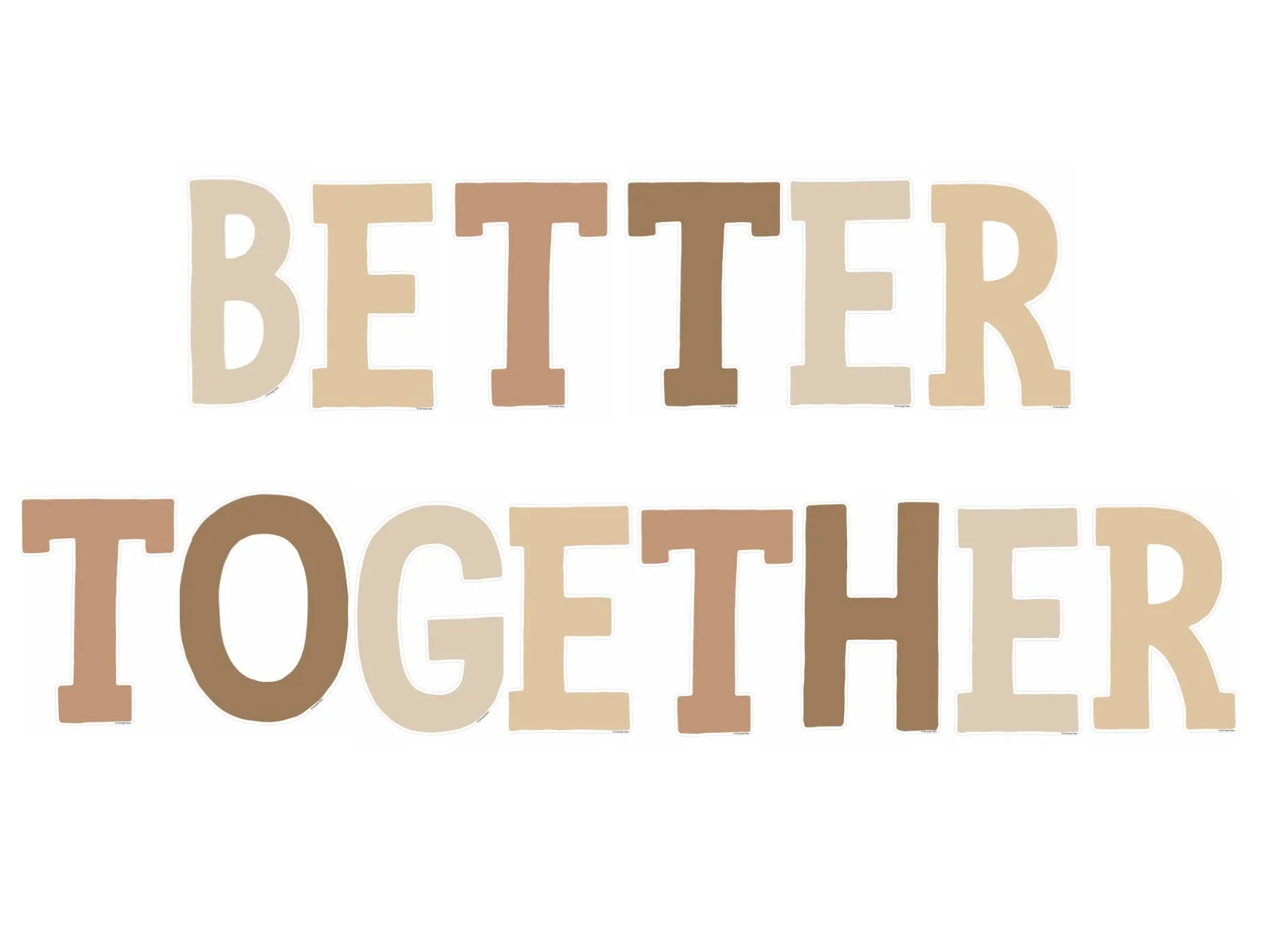Better Together Inspirational Classroom Headline | Neutral | Simply Stylish Boho Rainbow | UPRINT | Schoolgirl Style
