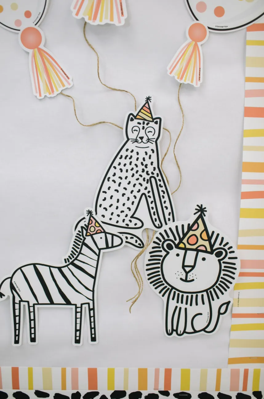 Birthday Bulletin Board Set | Neutral | Simply Safari | UPRINT | Schoolgirl Style