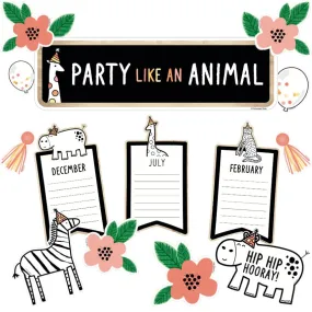 Birthday Bulletin Board Set | Neutral | Simply Safari | UPRINT | Schoolgirl Style