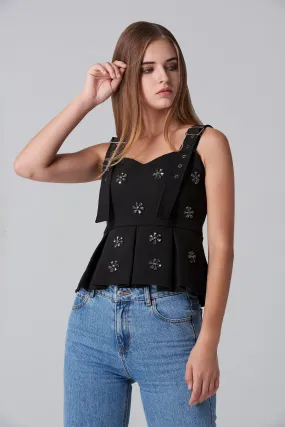 Black Jewel Gladiator Top
