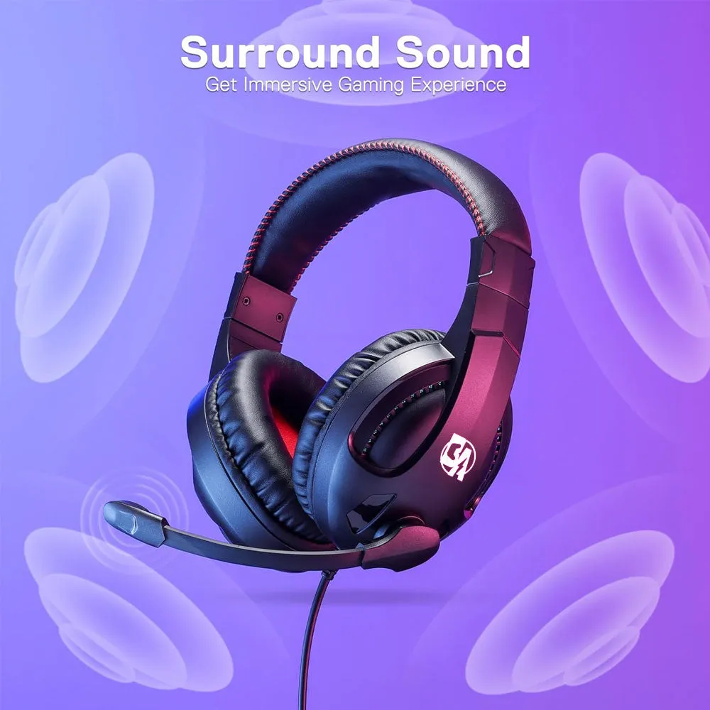 BOLT AXTION H211 Cronus Wired Gaming Headset - Stereo Surround Sound, RGB Backlight, Noise-Canceling Mic, 40mm Drivers - For PC, PS5, Xbox, Switch
