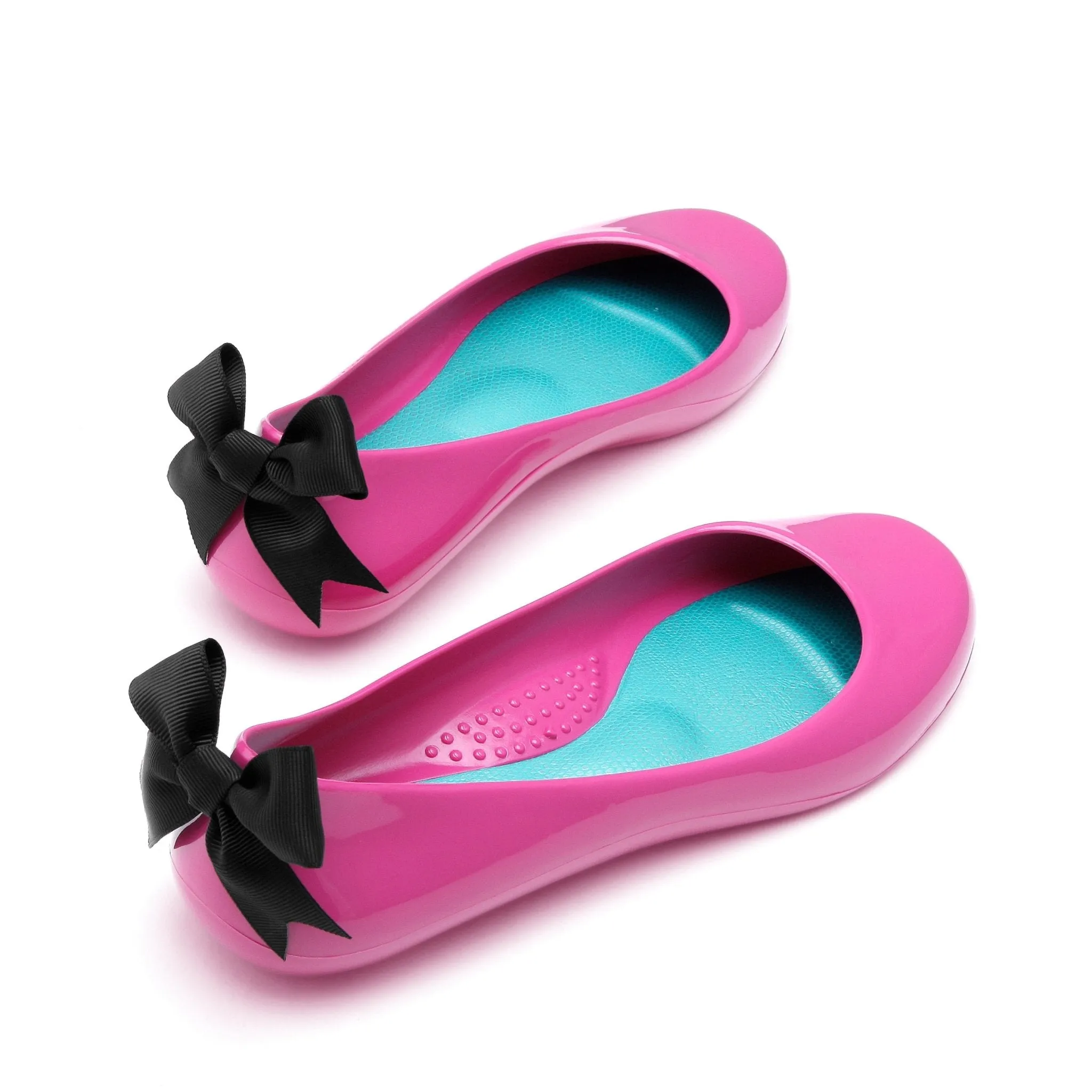 Bow Ballet Flats, Shiny Sangria Shoe