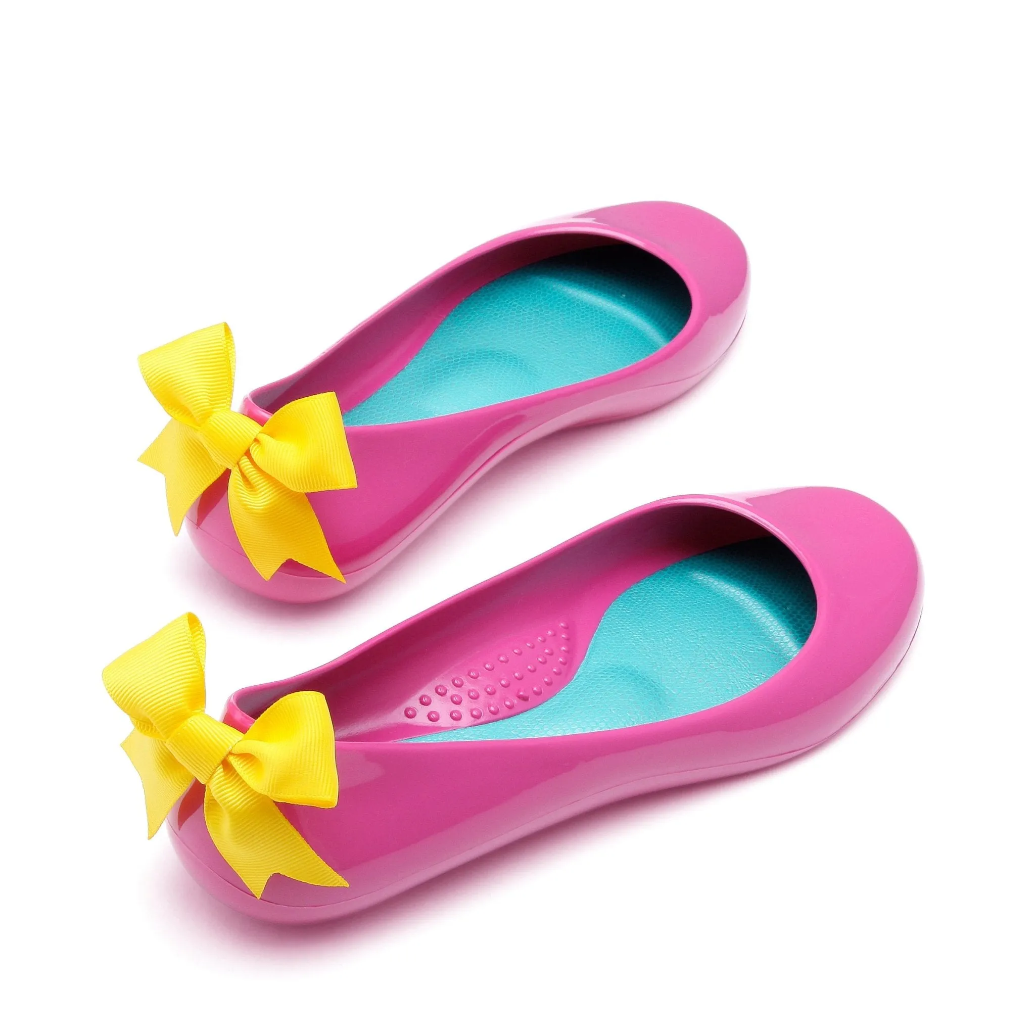Bow Ballet Flats, Shiny Sangria Shoe
