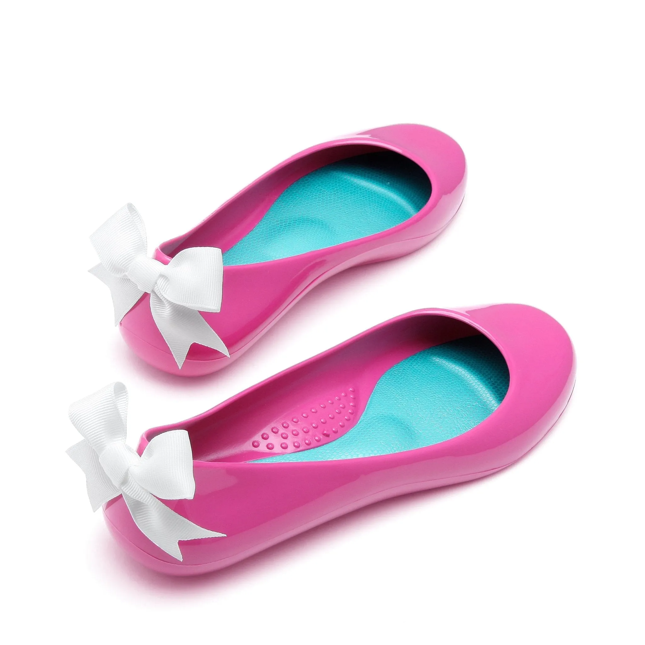 Bow Ballet Flats, Shiny Sangria Shoe