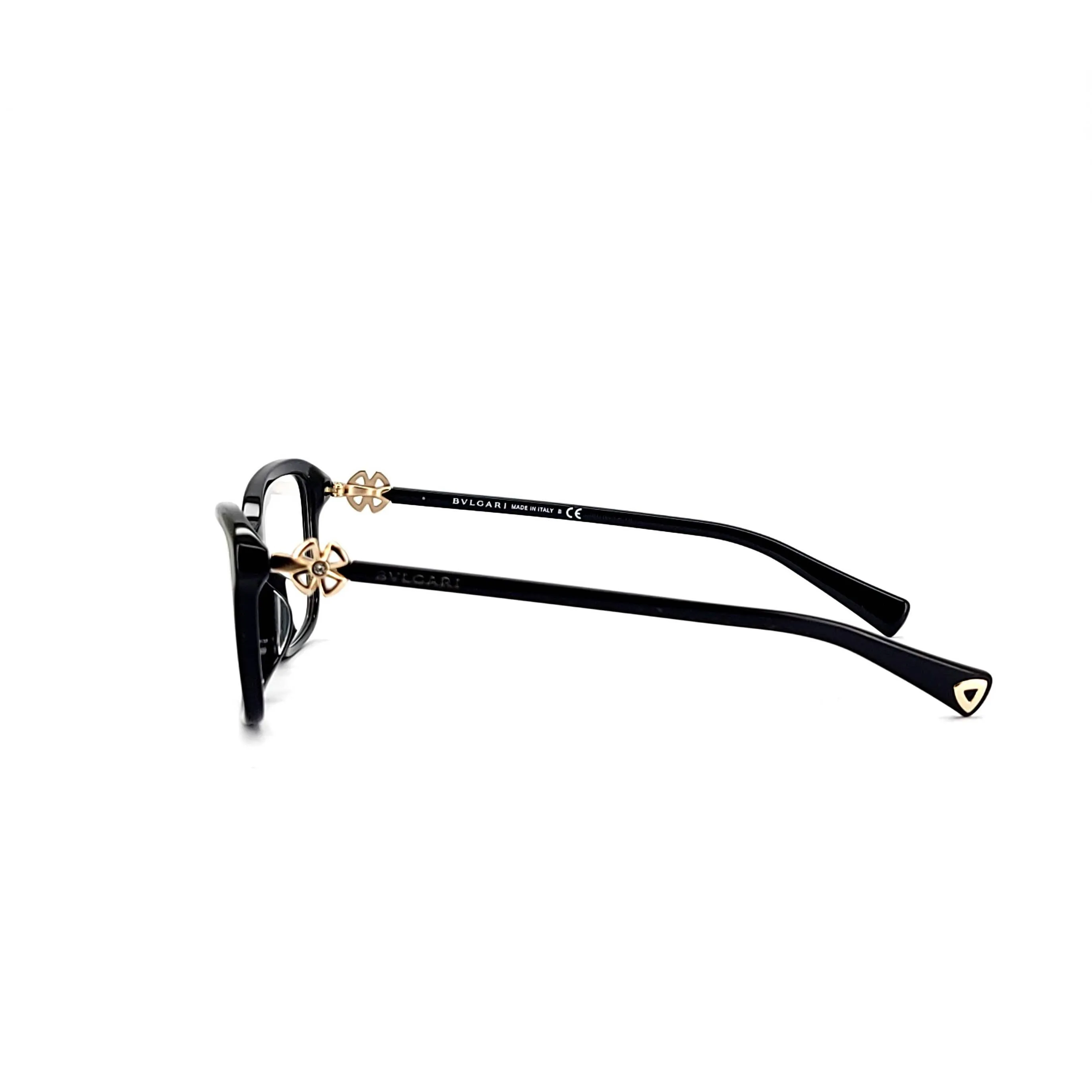 Bvlgari Women's Black Plastic Square Eyeglasses BV4191BF/501