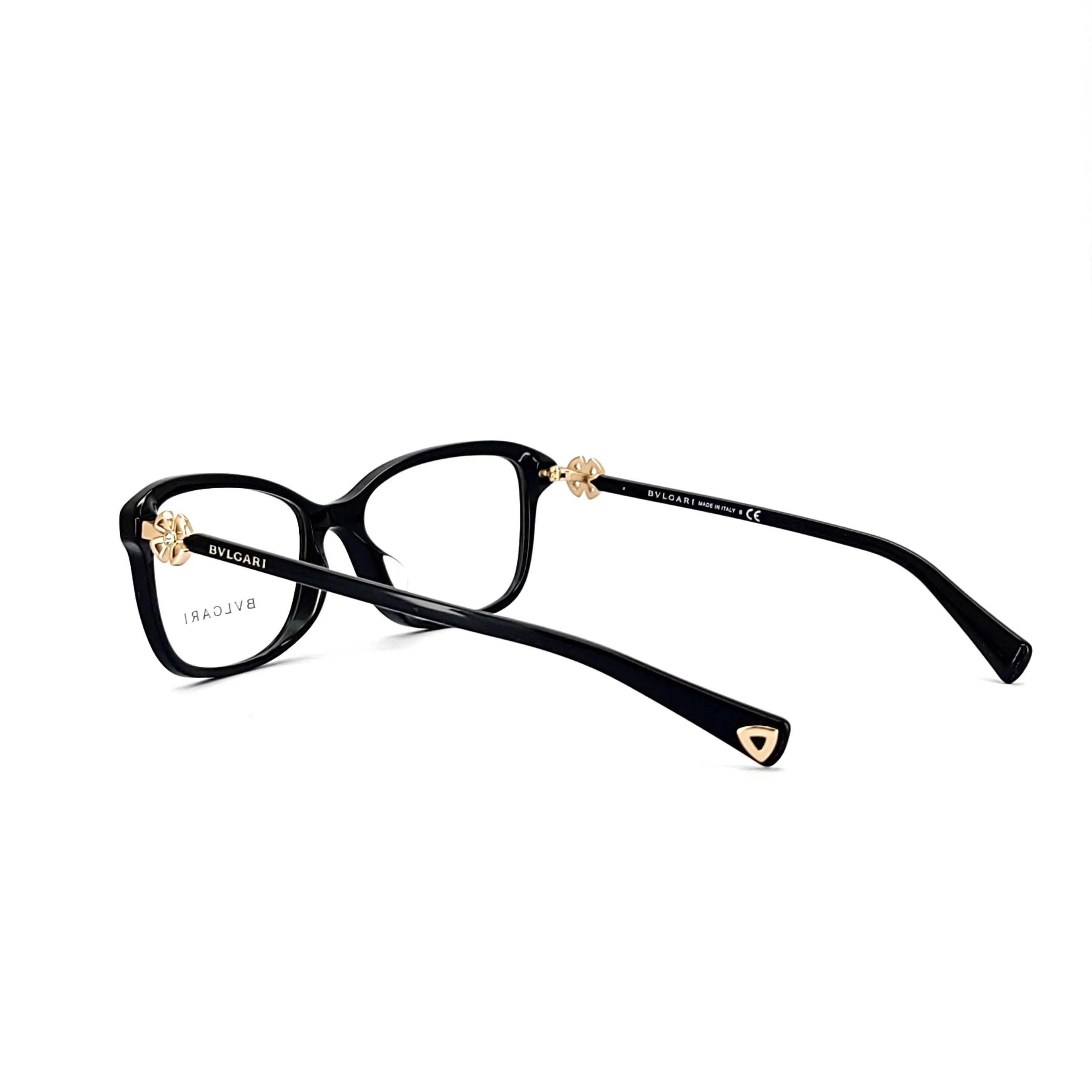 Bvlgari Women's Black Plastic Square Eyeglasses BV4191BF/501