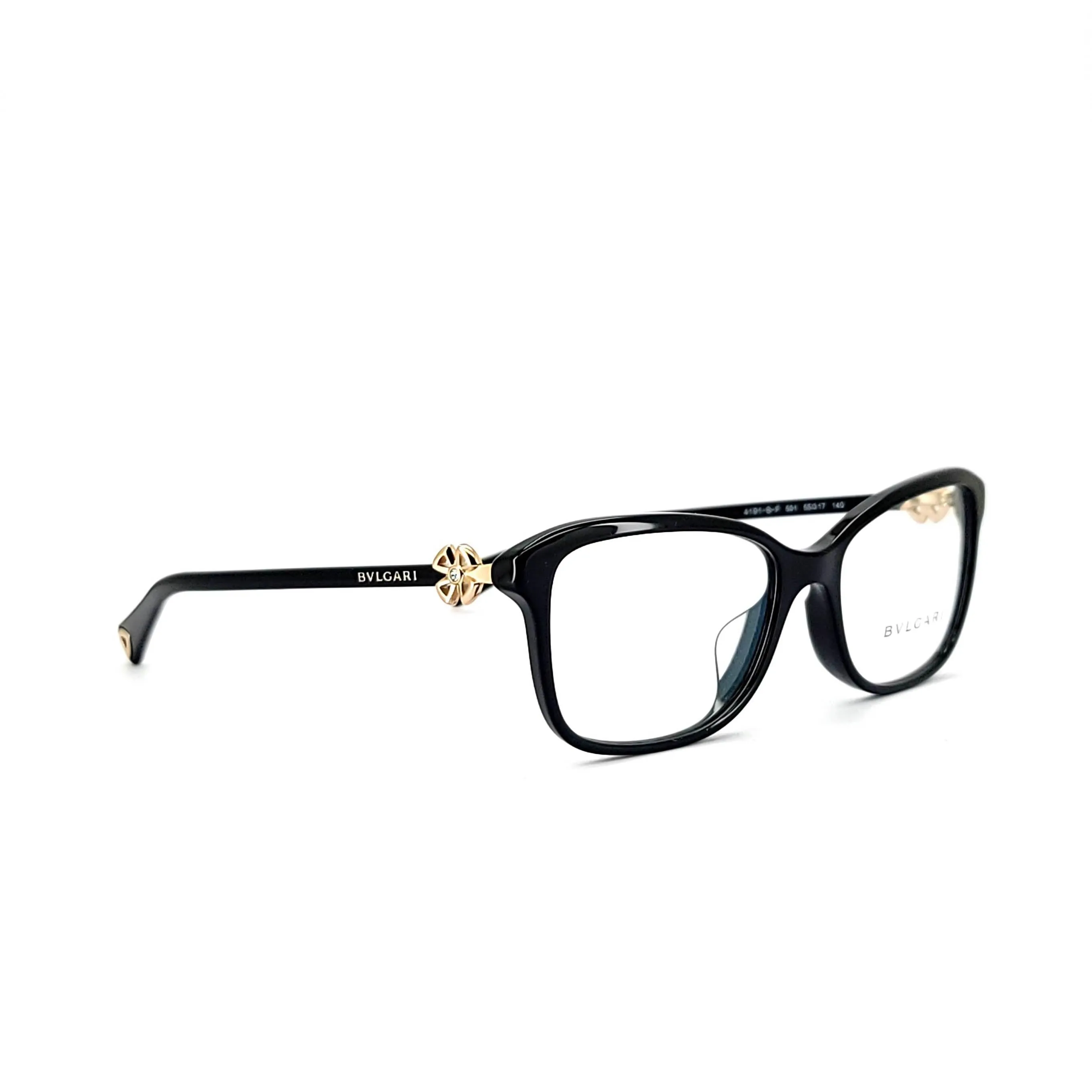 Bvlgari Women's Black Plastic Square Eyeglasses BV4191BF/501