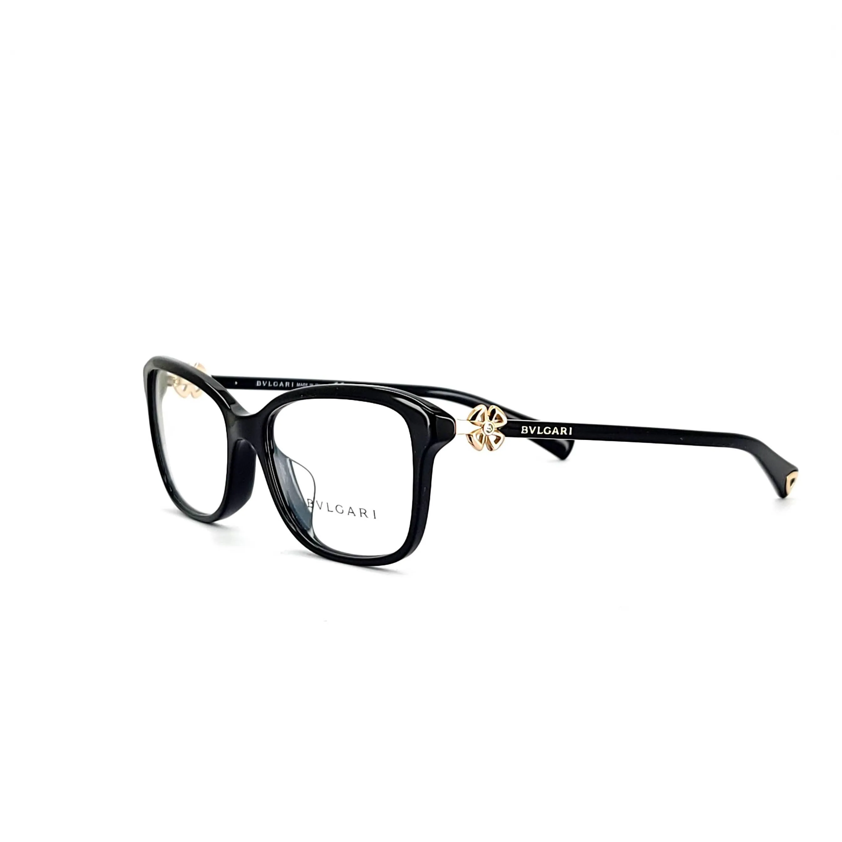 Bvlgari Women's Black Plastic Square Eyeglasses BV4191BF/501
