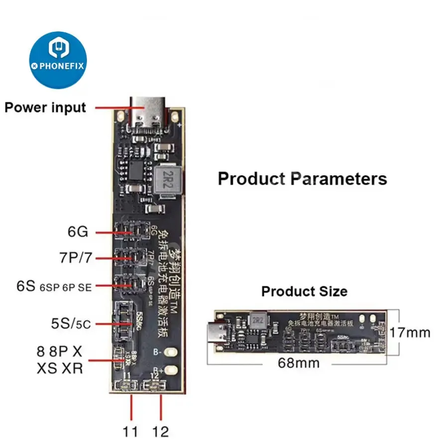 C-001 Fast Charging Battery Activation Board For iPhone Battery