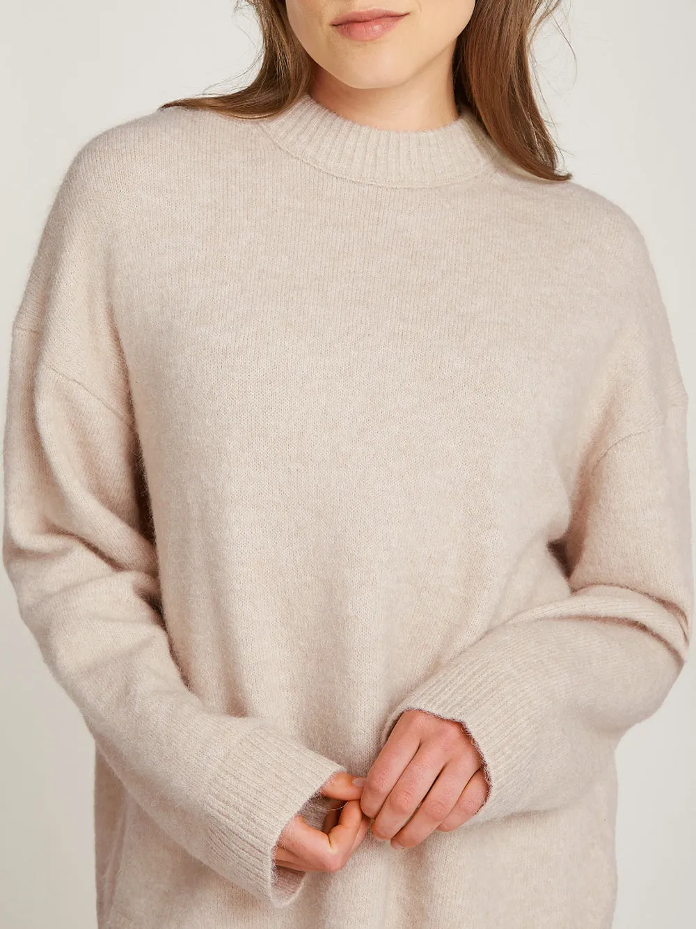 Calvin Klein Jeans Maglione Textured Loose Sweat Donna Mod. J20J224636 PD7 Pelican