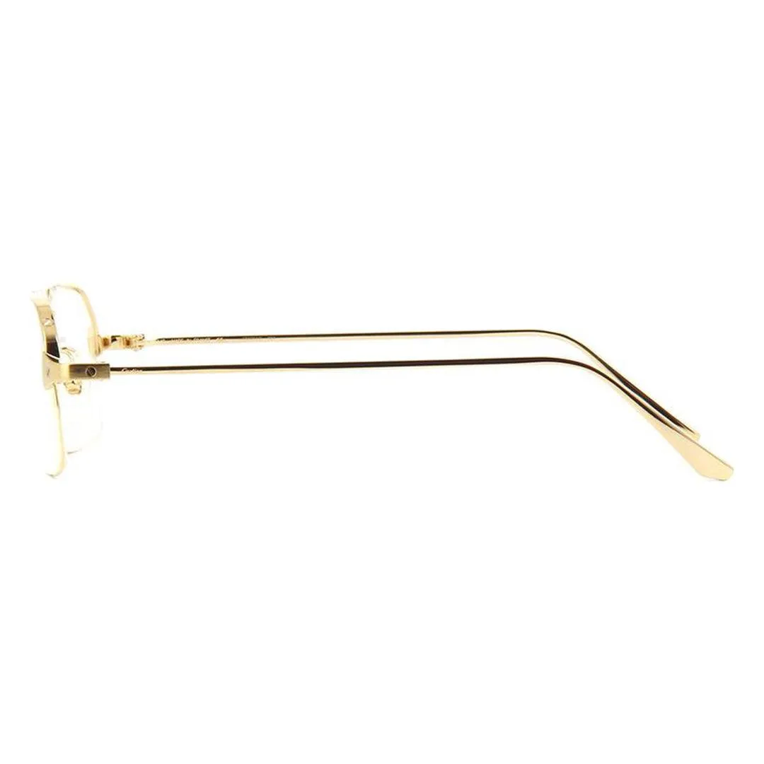 Cartier Men's Gold Metal Square Eyeglasses CT0231O/001