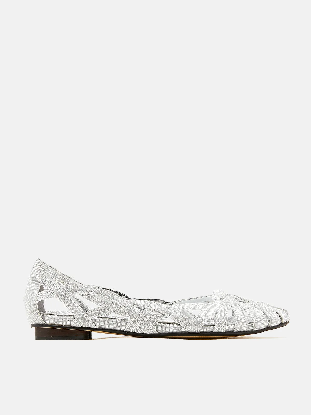 Celina Glitter Weaved Flats