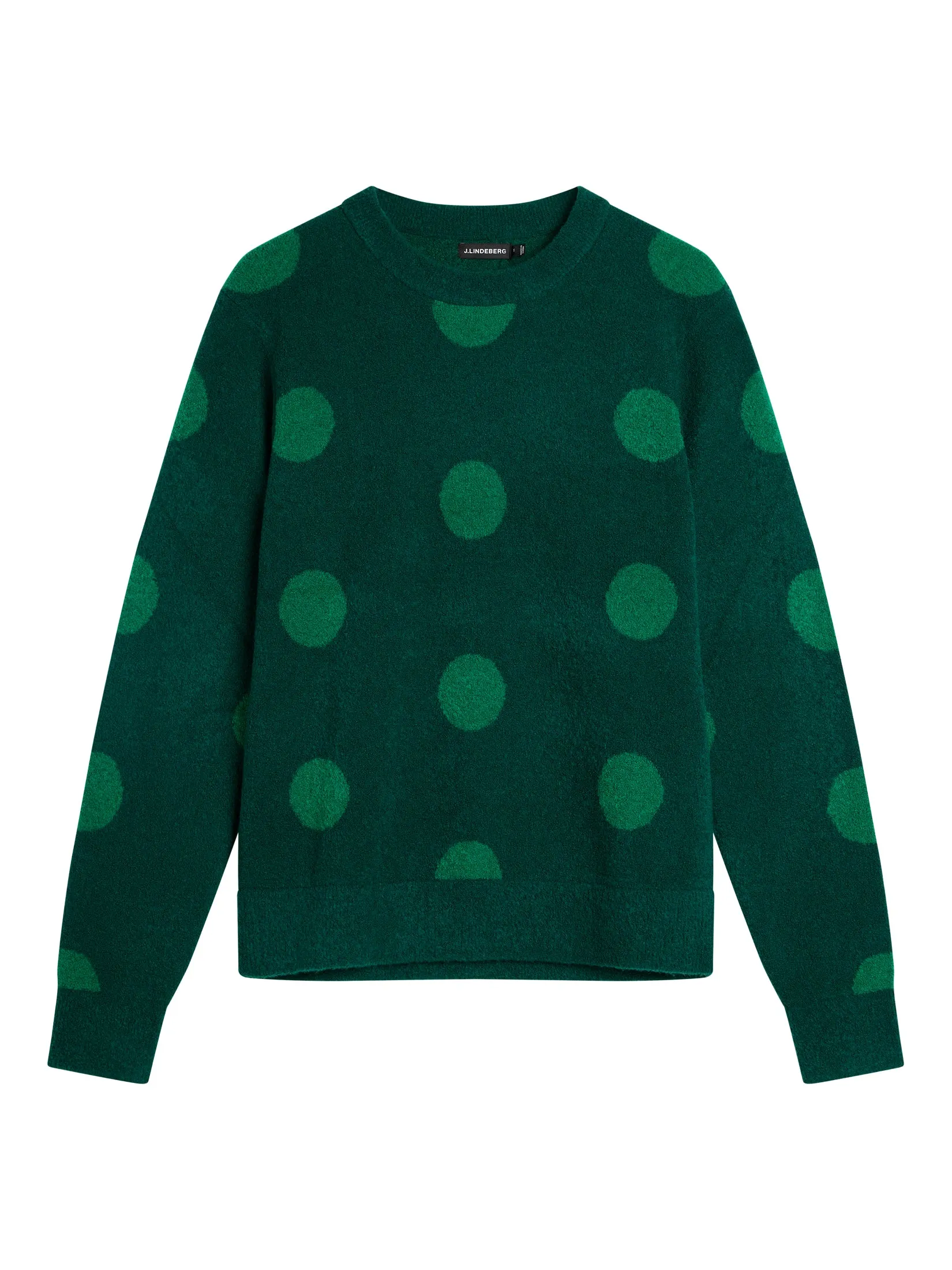 Dotte Hairy Jacquard Crewneck / Rain Forest