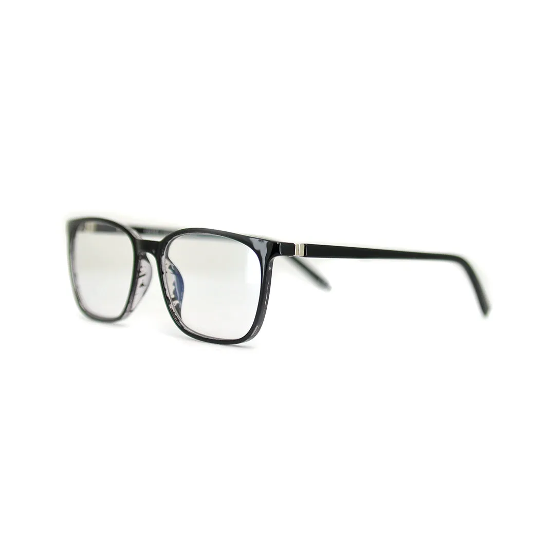 Foster Grant Unisex Black Plastic Square Eyeglasses FG0719ERI52000