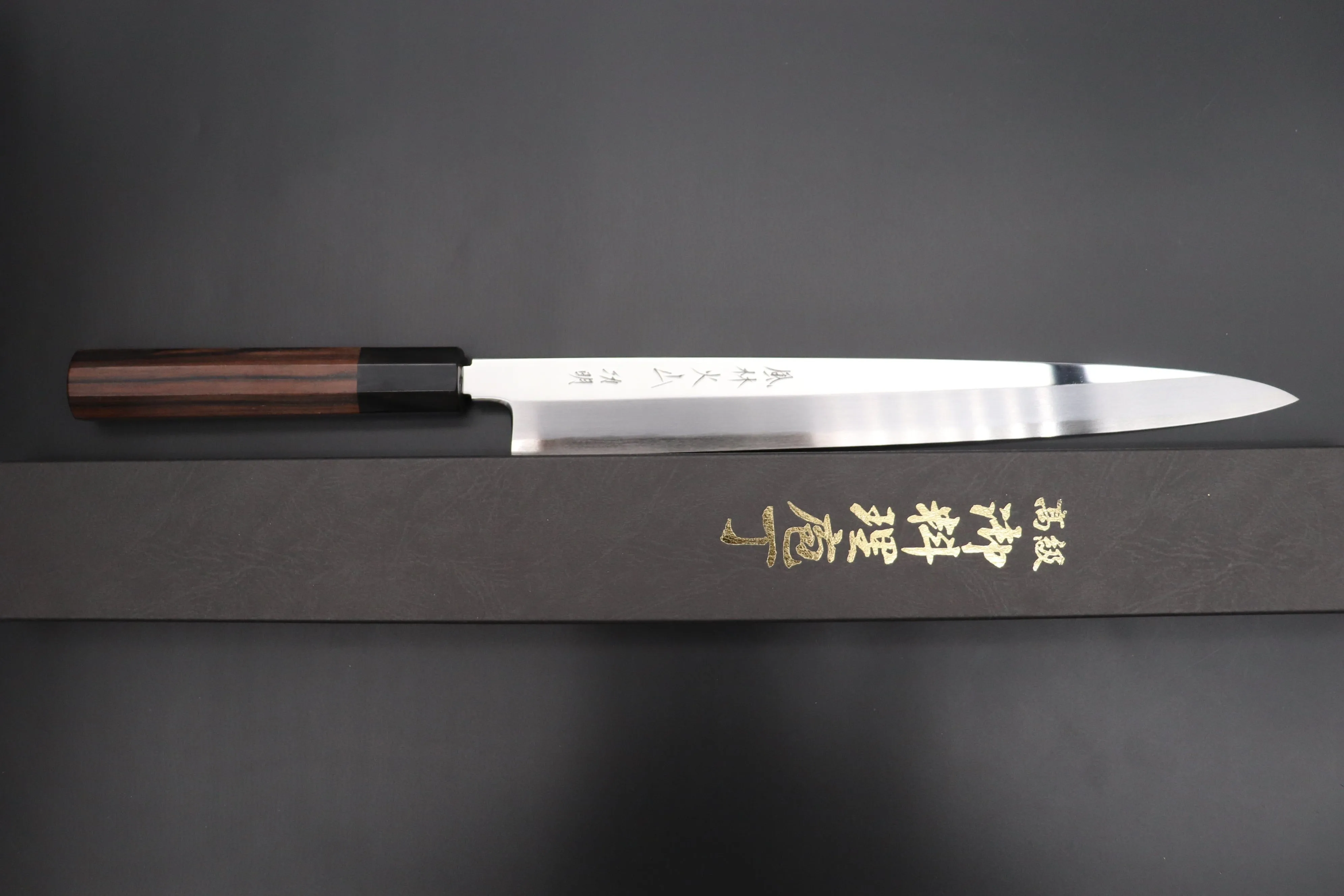 Fu-Rin-Ka-Zan Limited, Hon Kasumi Blue Steel No.1 Yanagiba 300mm (Perfectly Mirror Polished Blade, 11.8 Inch, FSO-67)