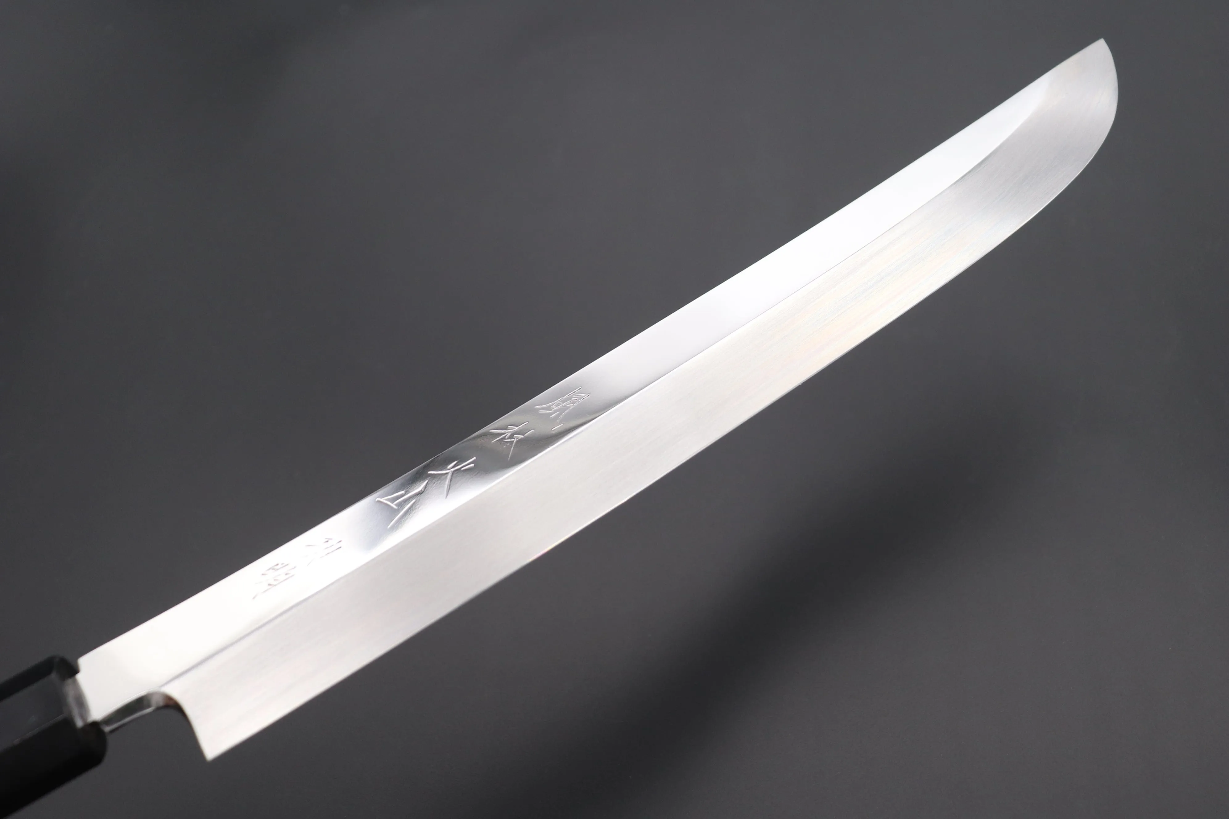 Fu-Rin-Ka-Zan Limited, Solid VG-10 Special Order Made FSO-78 "SABER" Yanagiba 270mm (10.6 Inch, Perfectly Mirror Polished, Octagonal Ebonywood Handle)
