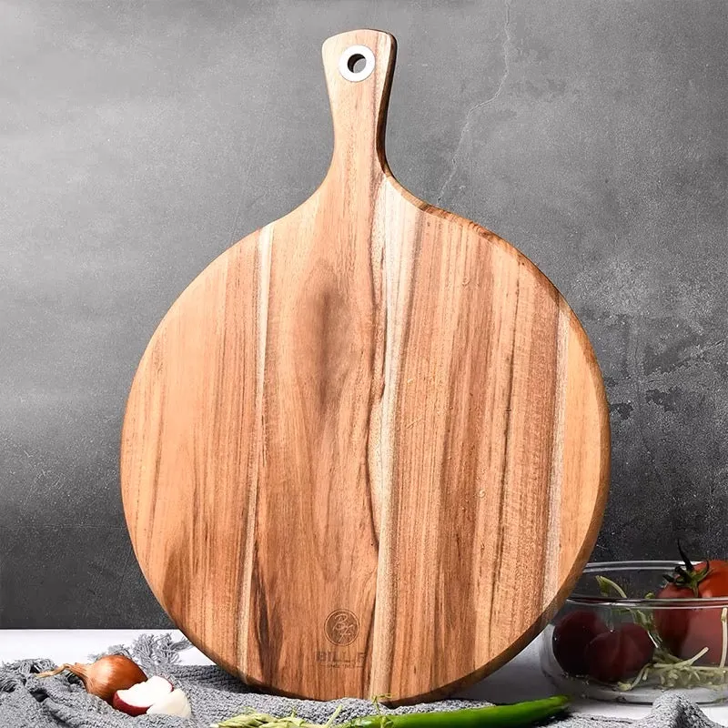 Hand Made Rustic Wooden Serving Board - Round