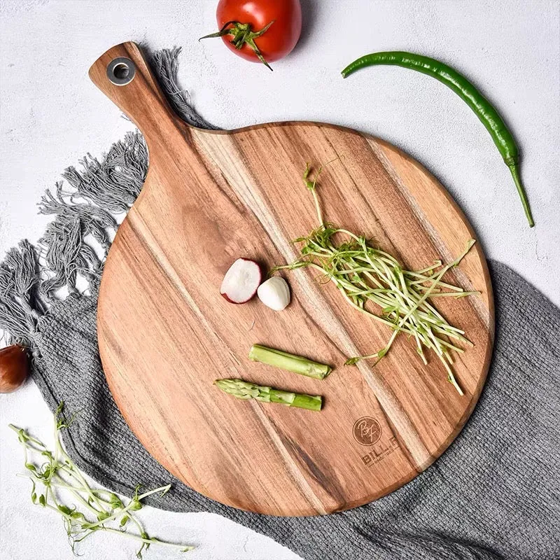 Hand Made Rustic Wooden Serving Board - Round
