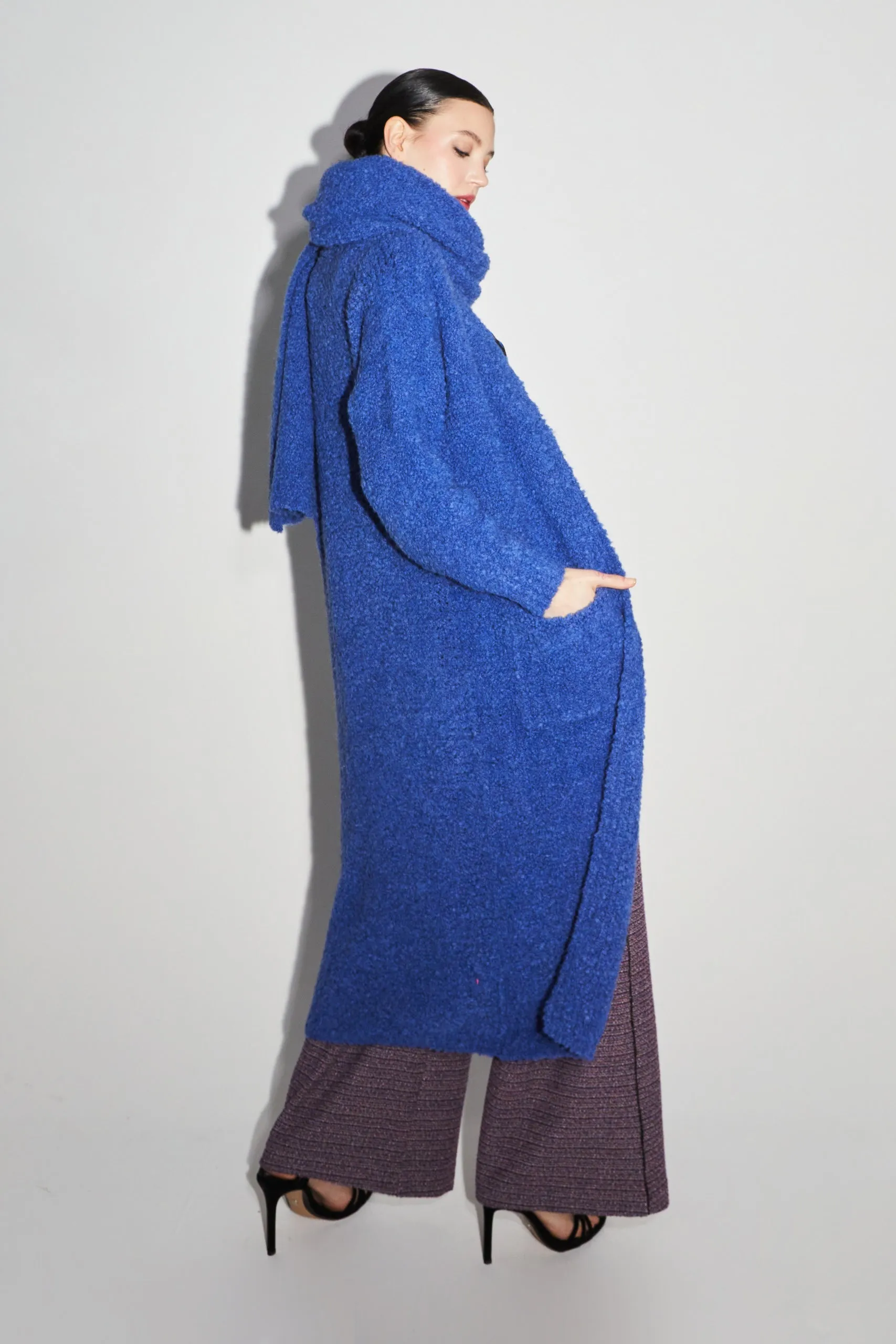 Imprevu Blue Bouclette Cardigan