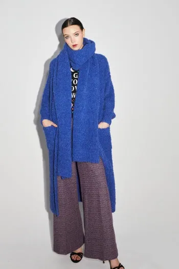 Imprevu Blue Bouclette Cardigan