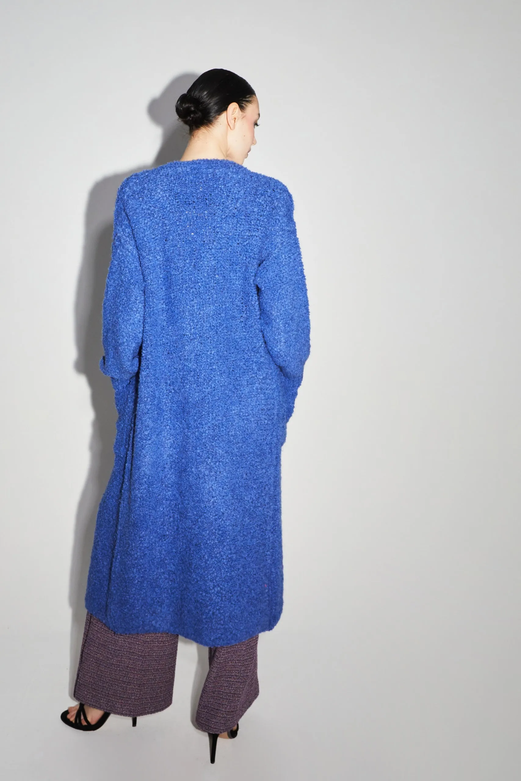 Imprevu Blue Bouclette Cardigan