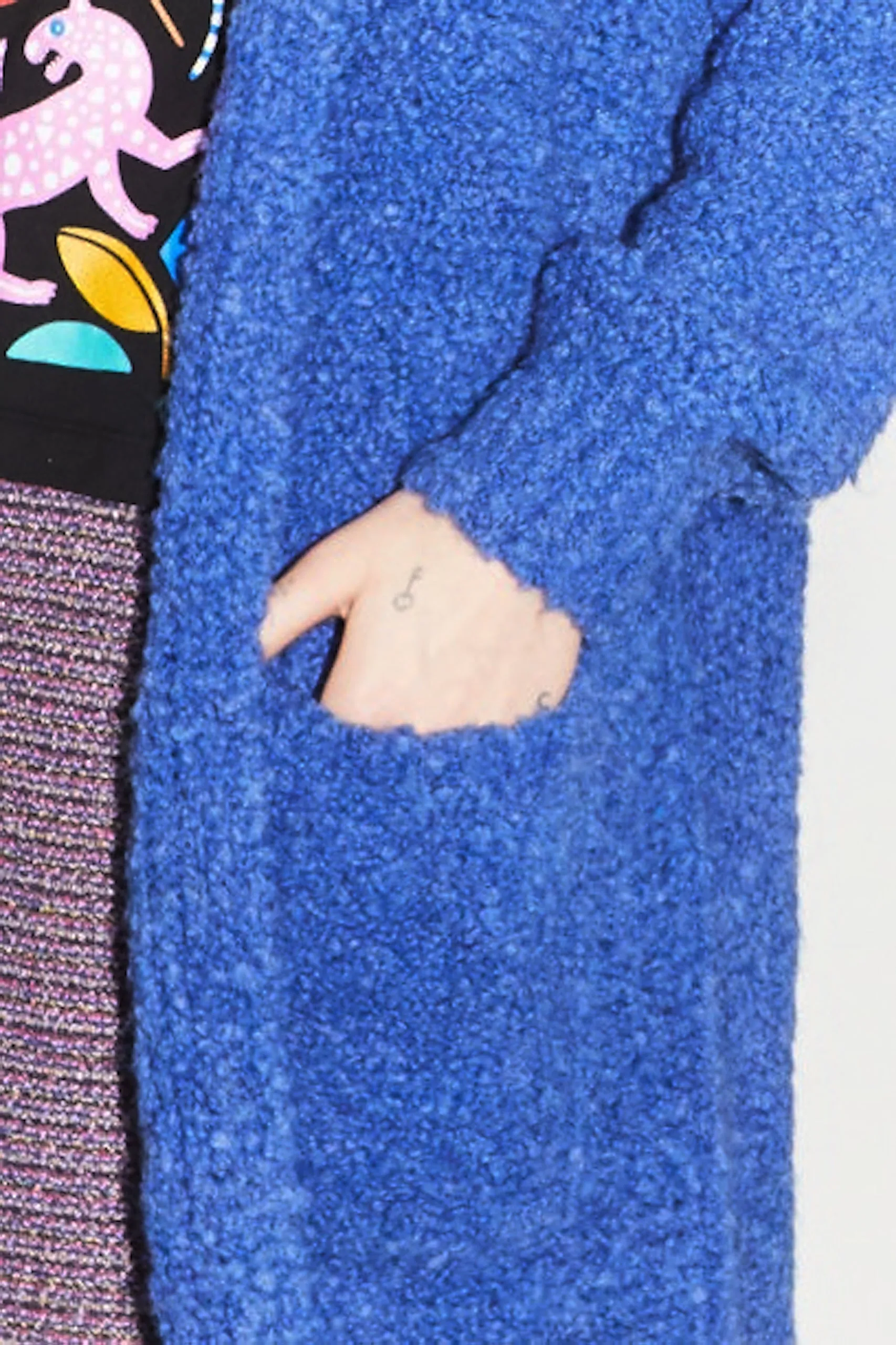 Imprevu Blue Bouclette Cardigan
