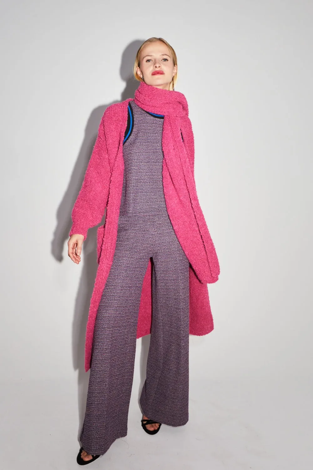 Imprevu Pink Bouclette Cardigan