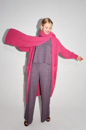 Imprevu Pink Bouclette Cardigan