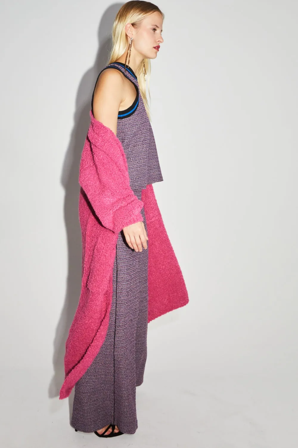 Imprevu Pink Bouclette Cardigan