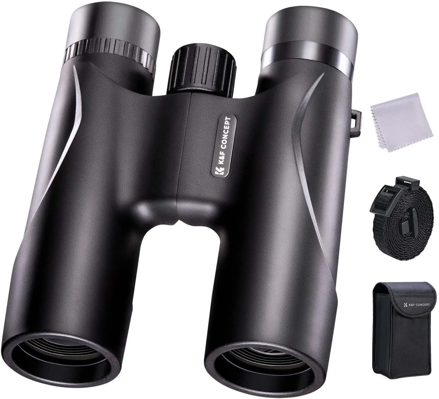 K&F Concept 12 x 32 Compact Binoculars for Children and Adults, BAK4 Prism   FMC Broadband Green Film for Bird Watching, Outdoor Adventure, Show and Concert