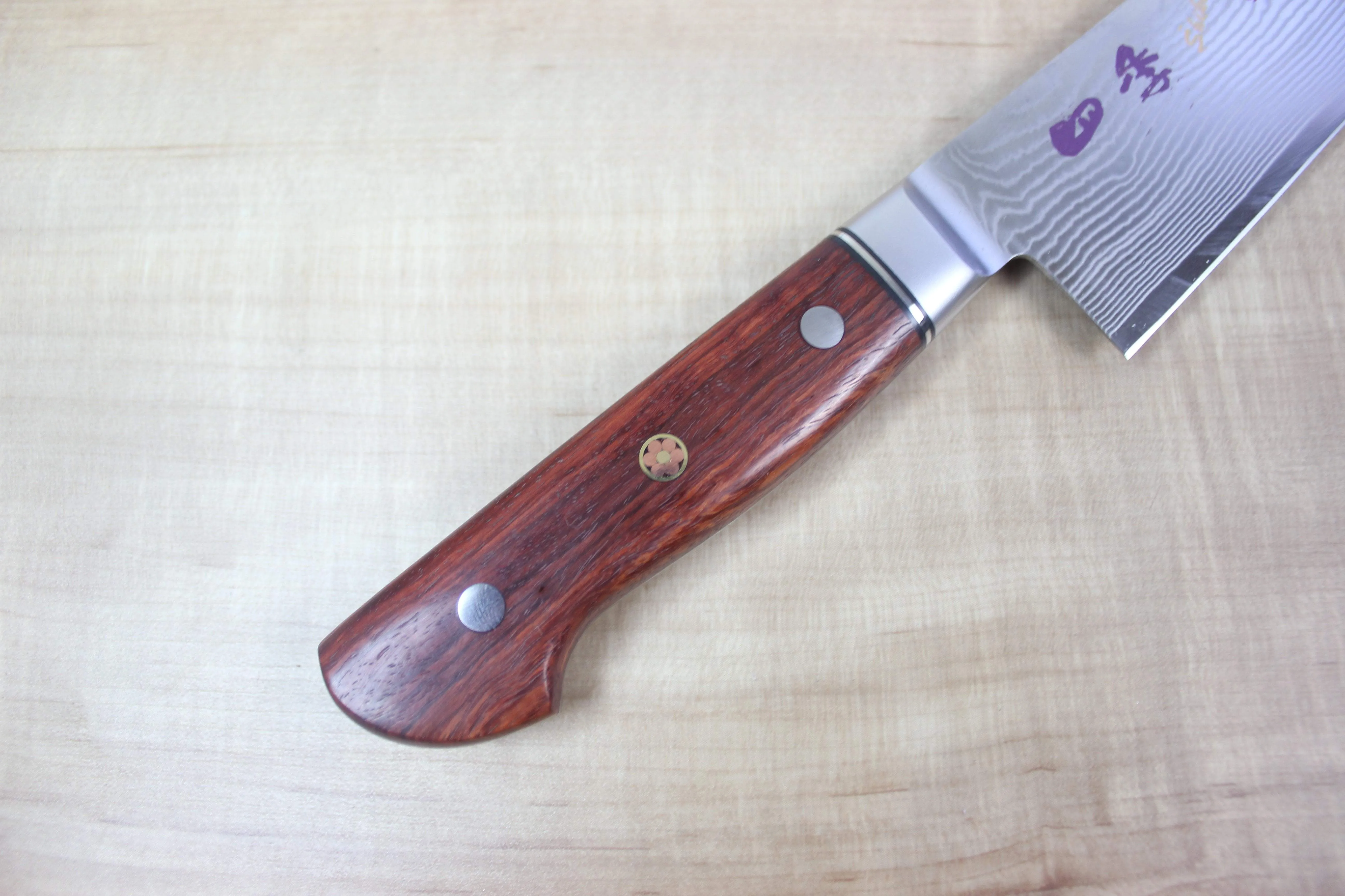 Limited Edition,  SHIKI 守護神 Guardian Series "Calm Wave Damascus Version" SKQWI-6L Gyuto 240mm (9.4 inch, Quince Wood Handle)