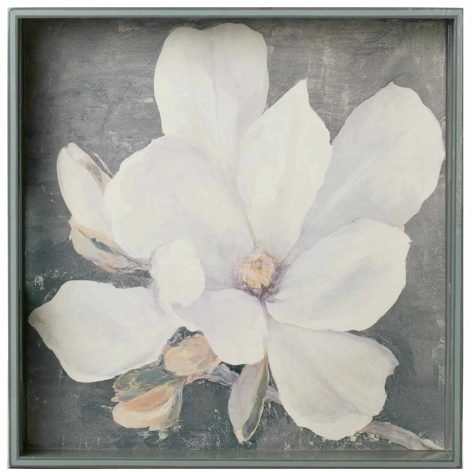 Magnolia 15 Inch Square Lacquer Art Serving Tray