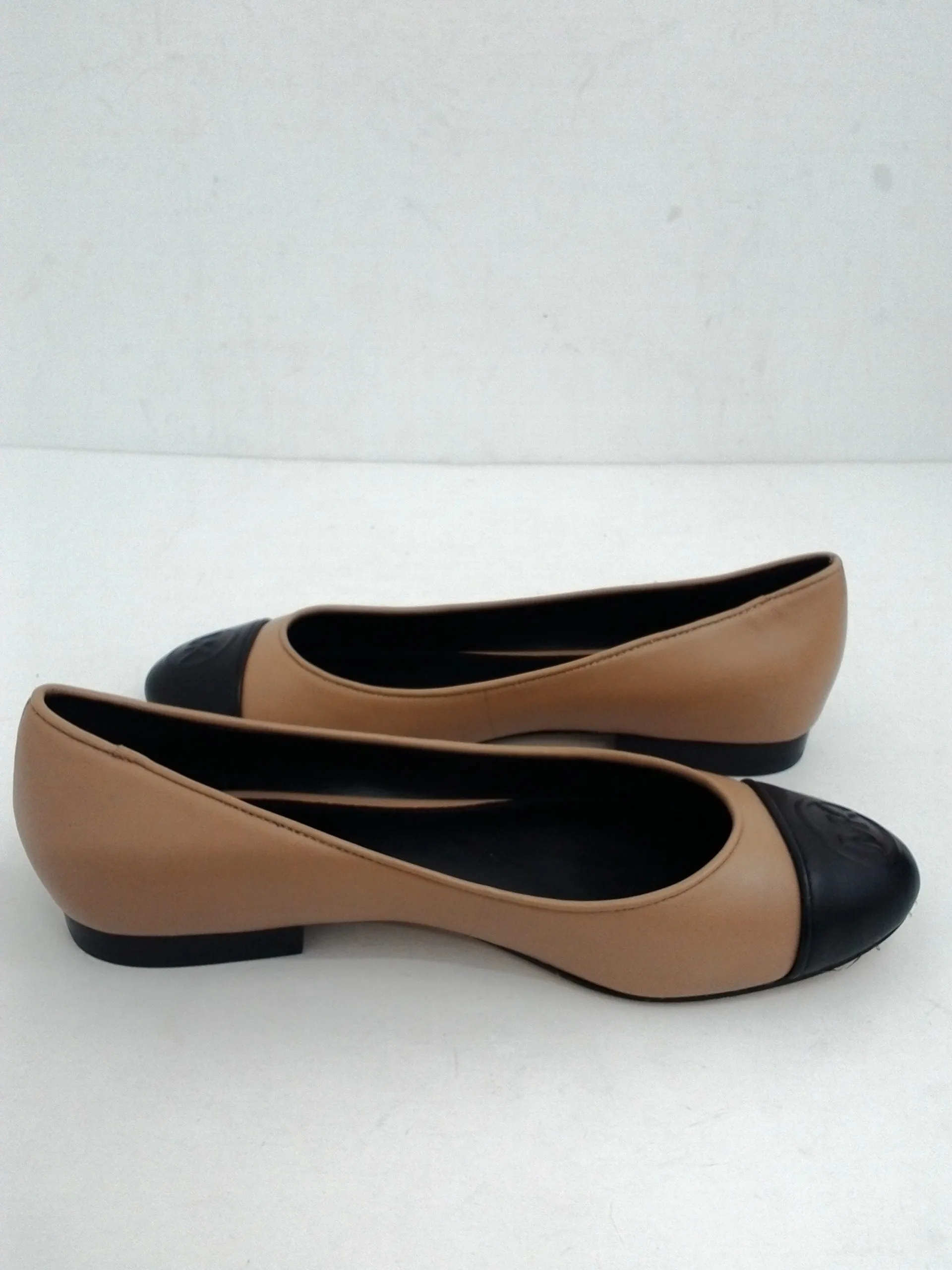 Michael Kors Women's Flats Black/Tan Leather Size 5.5 M