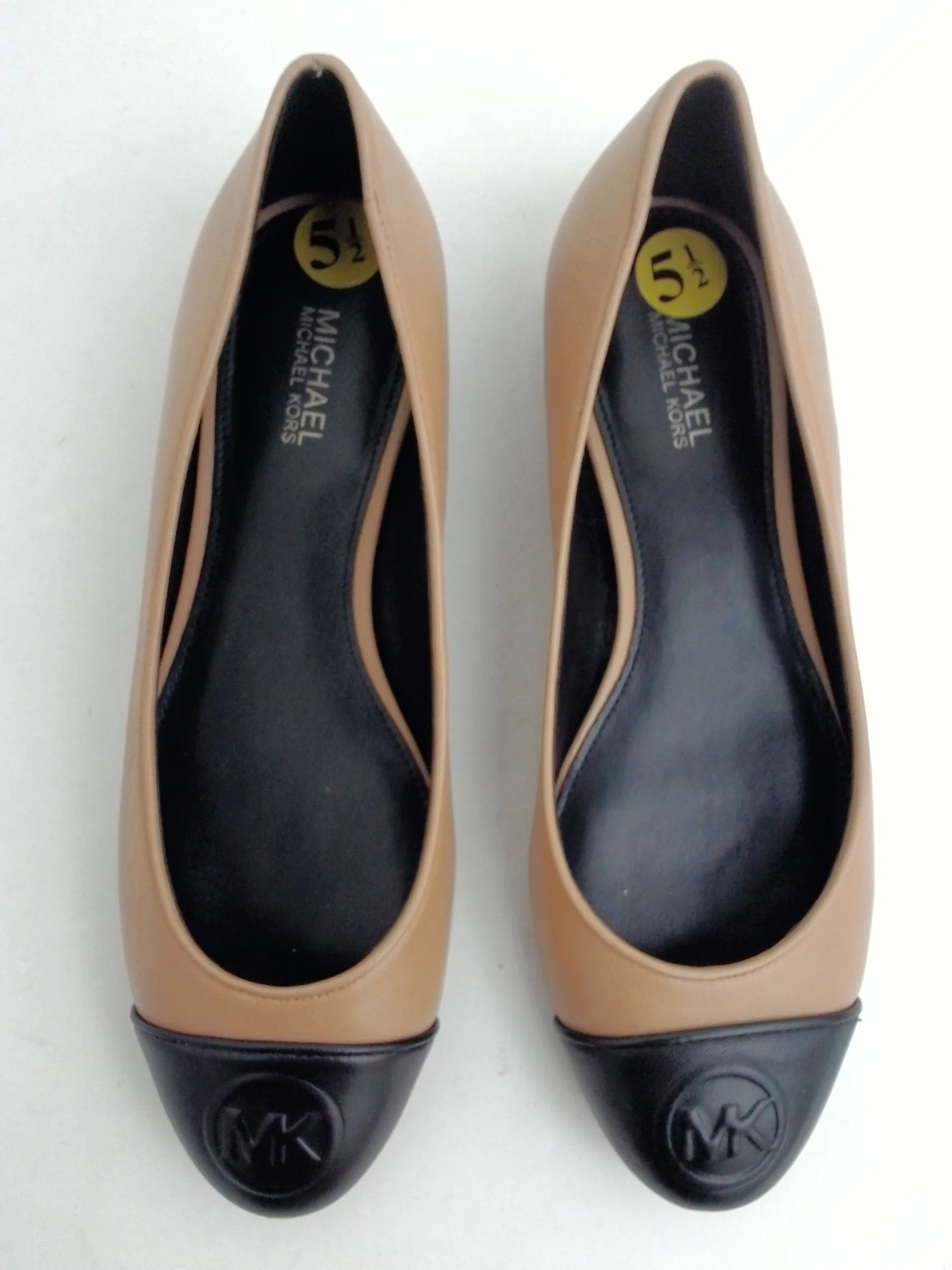 Michael Kors Women's Flats Black/Tan Leather Size 5.5 M
