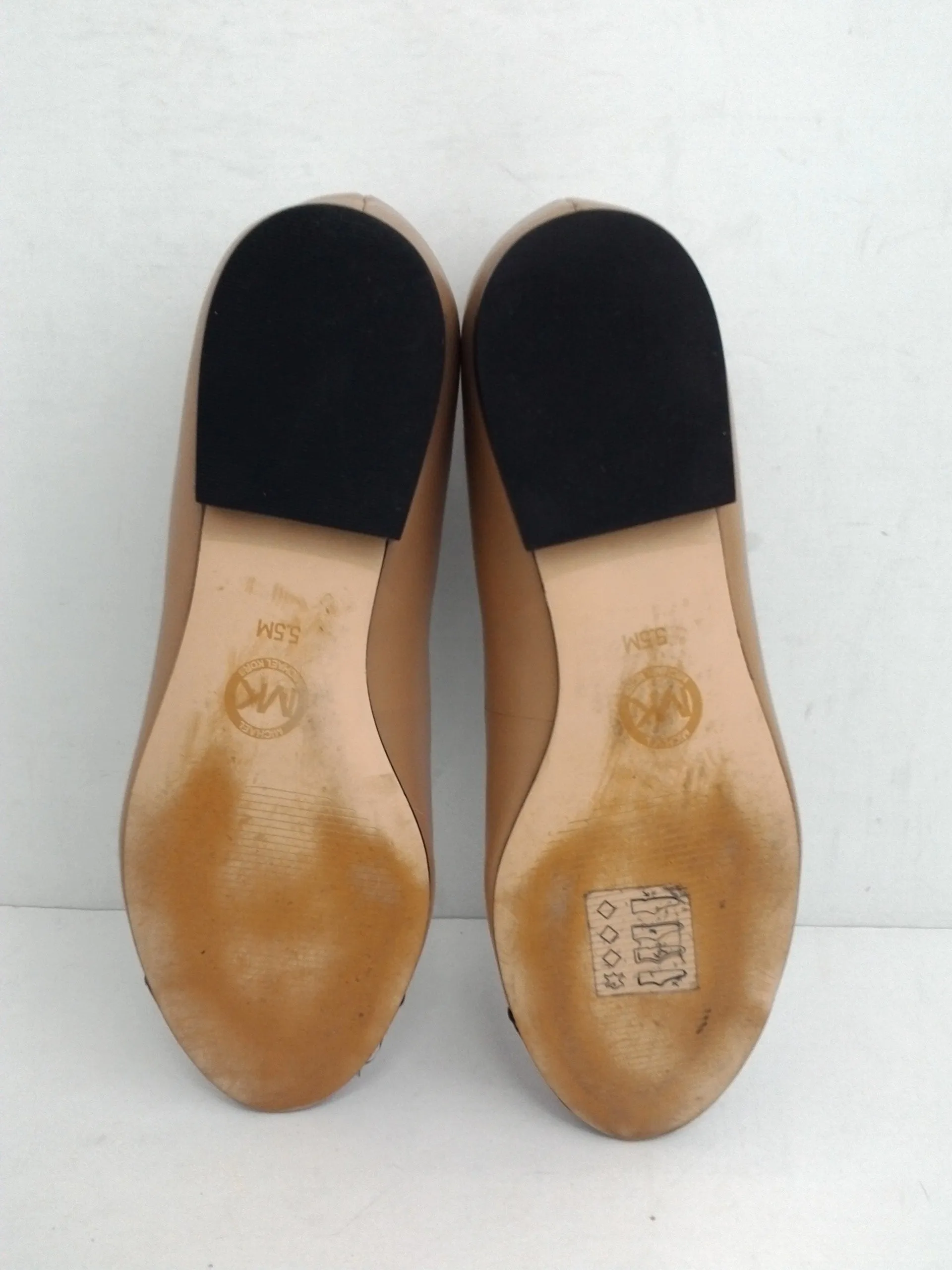 Michael Kors Women's Flats Black/Tan Leather Size 5.5 M