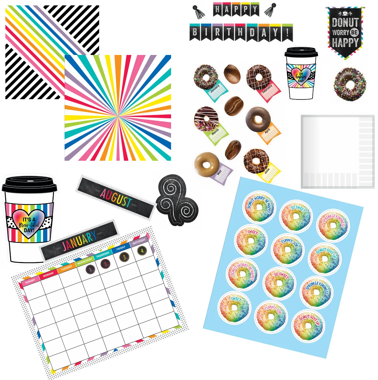 "Bright and Brew-tiful" Full UPRINT Bundle | Printable Classroom Decor | Teacher Classroom Decor | Schoolgirl Style