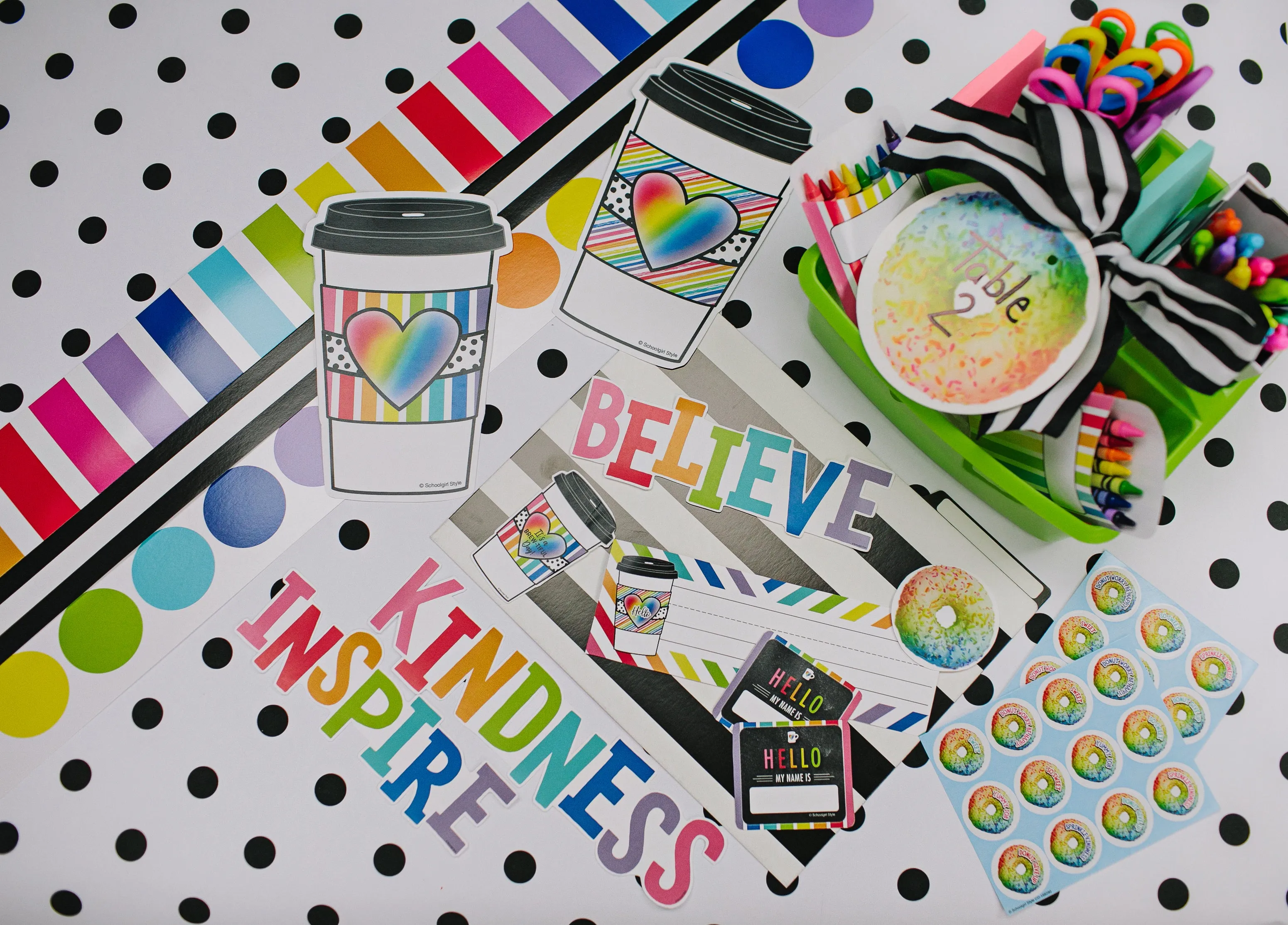 "Bright and Brew-tiful" Full UPRINT Bundle | Printable Classroom Decor | Teacher Classroom Decor | Schoolgirl Style