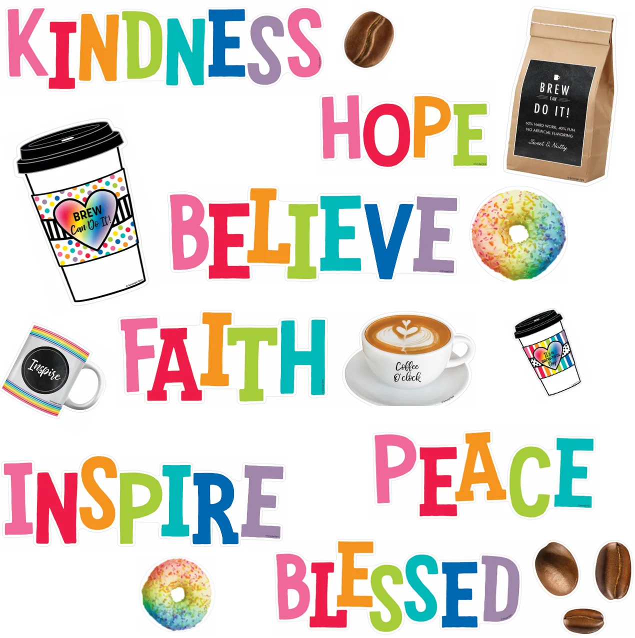"Bright and Brew-tiful" Full UPRINT Bundle | Printable Classroom Decor | Teacher Classroom Decor | Schoolgirl Style