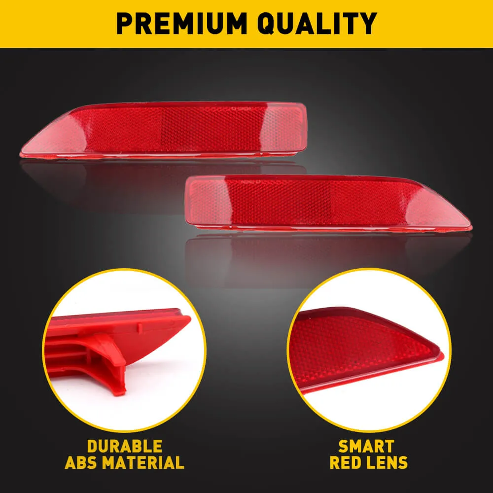 Red Rear Bumper Reflector Lamp Case Compatible with 2007-2009 Honda CRV