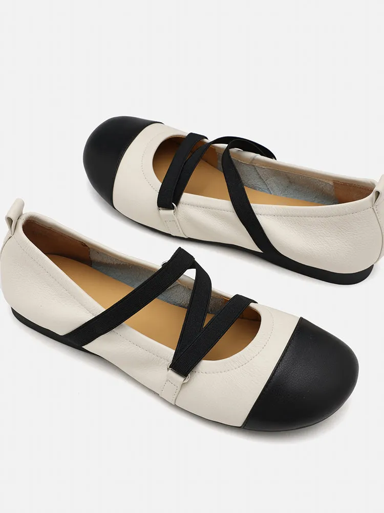 Reese Cross Strap Toe Cap Flats
