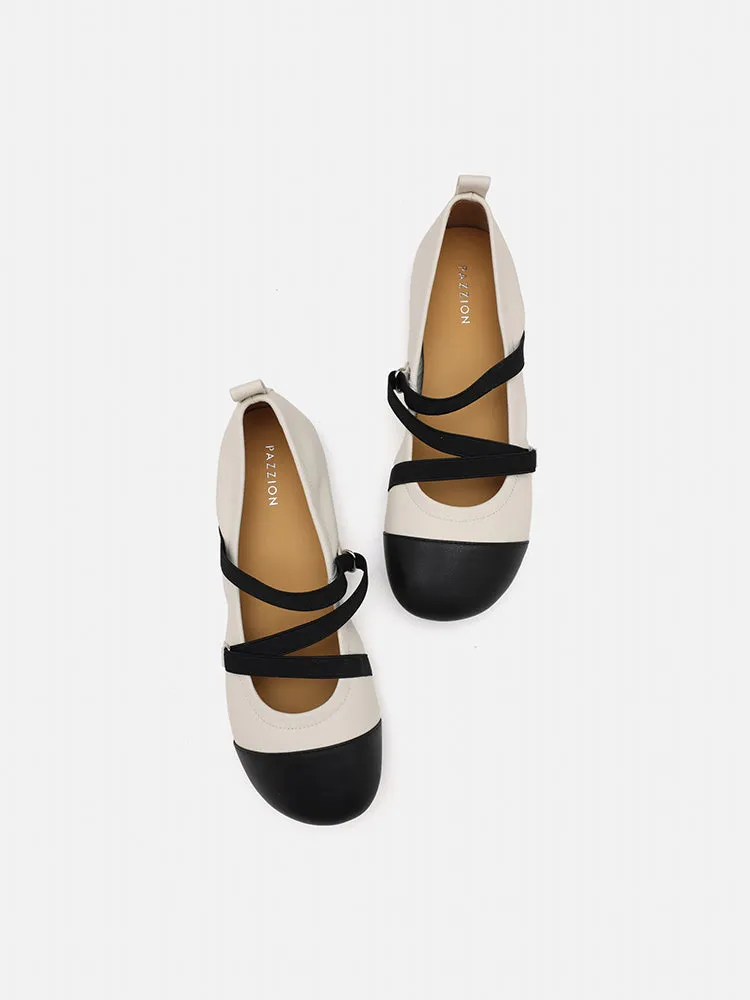 Reese Cross Strap Toe Cap Flats