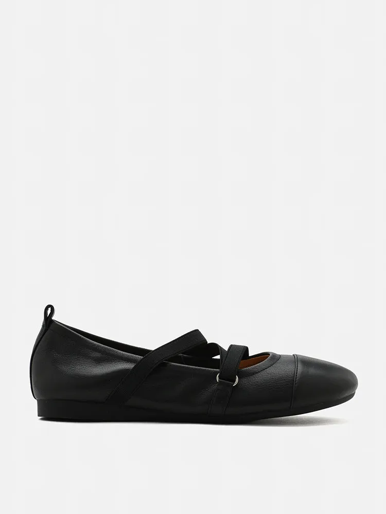 Reese Cross Strap Toe Cap Flats