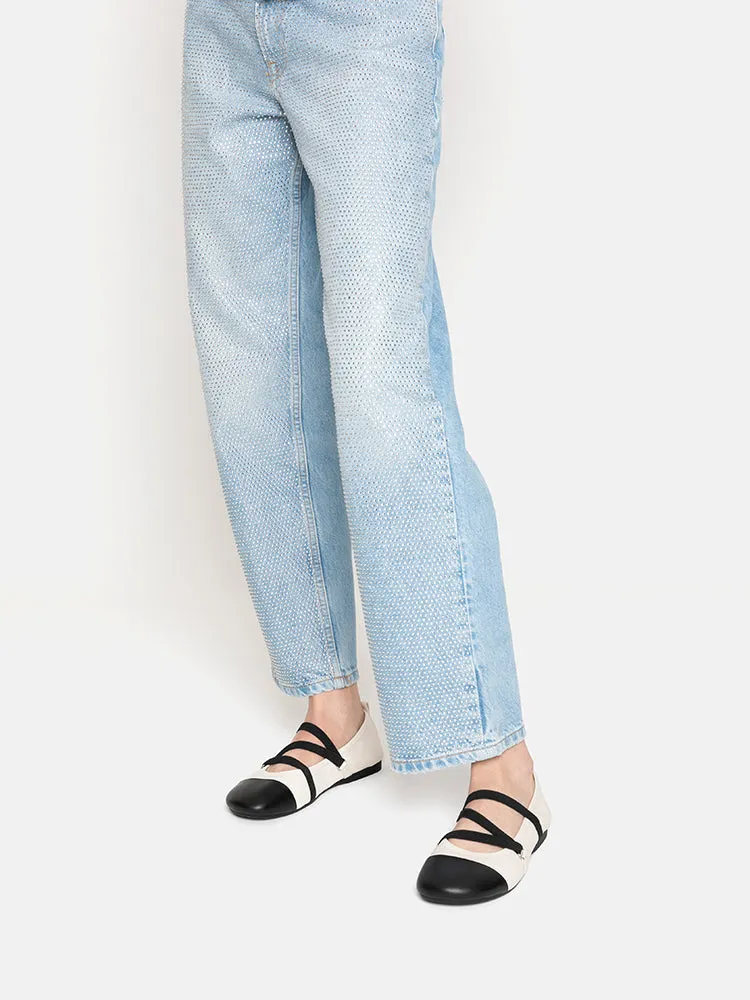 Reese Cross Strap Toe Cap Flats